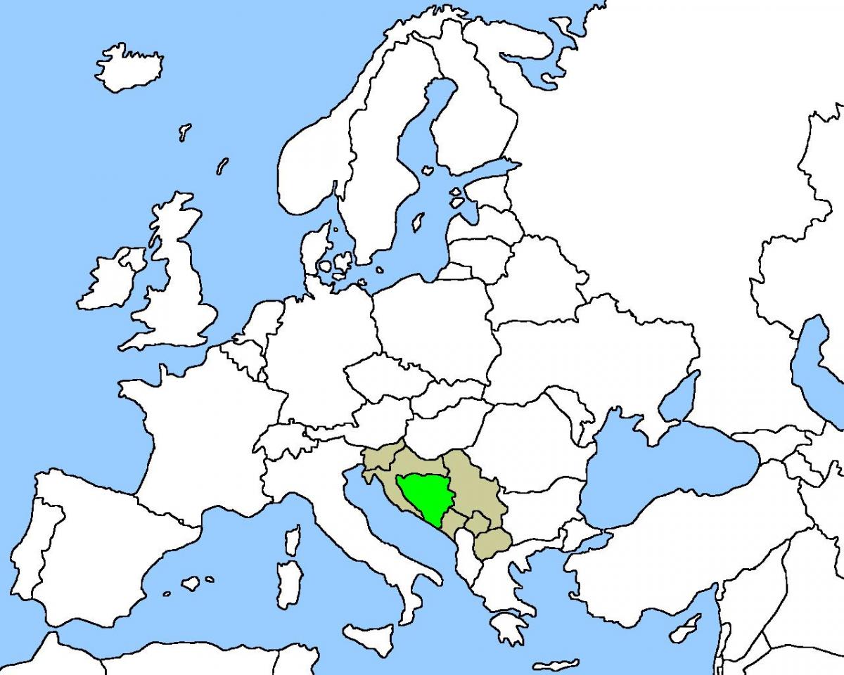 Map of Bosnia location on 