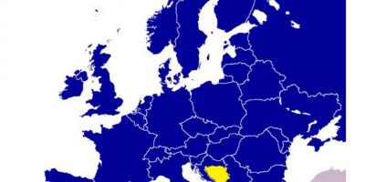 Map of Bosnia and Herzegovina europe