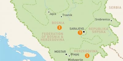 Map of sarajevo Bosnia