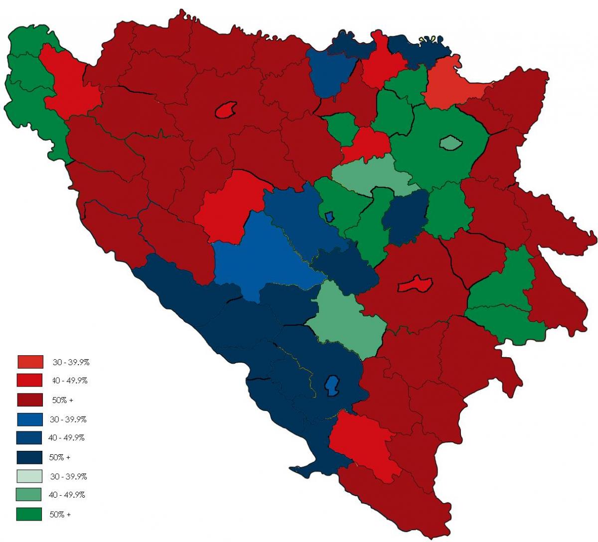Bosnia religion map