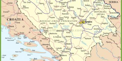 Map of Bosnia road